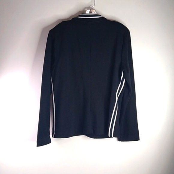 Tommy Hilfiger - Black/White Knit Long Sleeve Jacket - Size Med - Picture 5 of 5